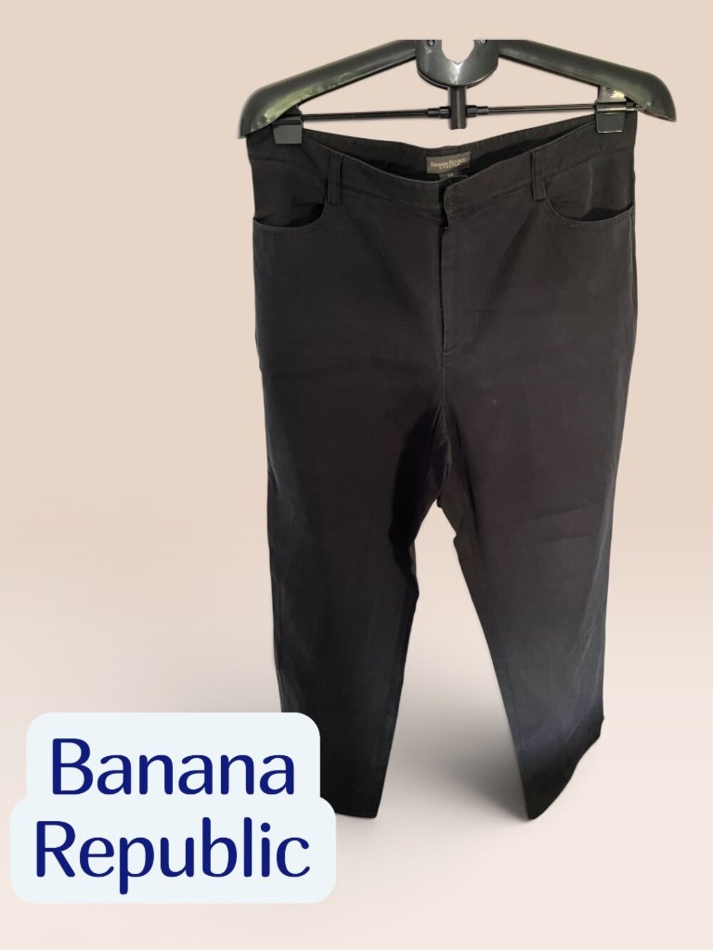 Banana Republic Stretch Black Straight Leg Pants 14R